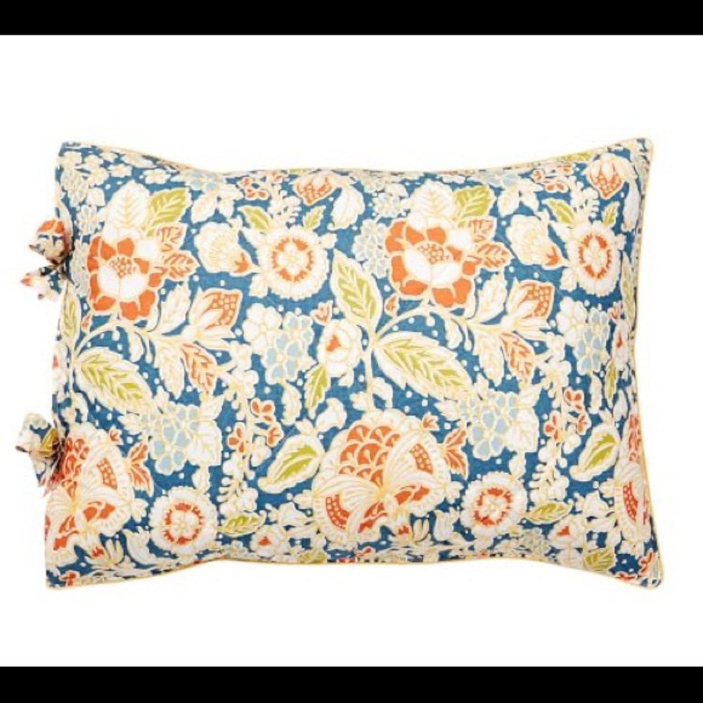 Pottery Barn Maggie Floral Batted Side Tie Standard Shams - Set of two - Picture 2 of 16